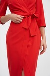 Платье красного цвета на запах 3 - интернет-магазин Natali Bolgar