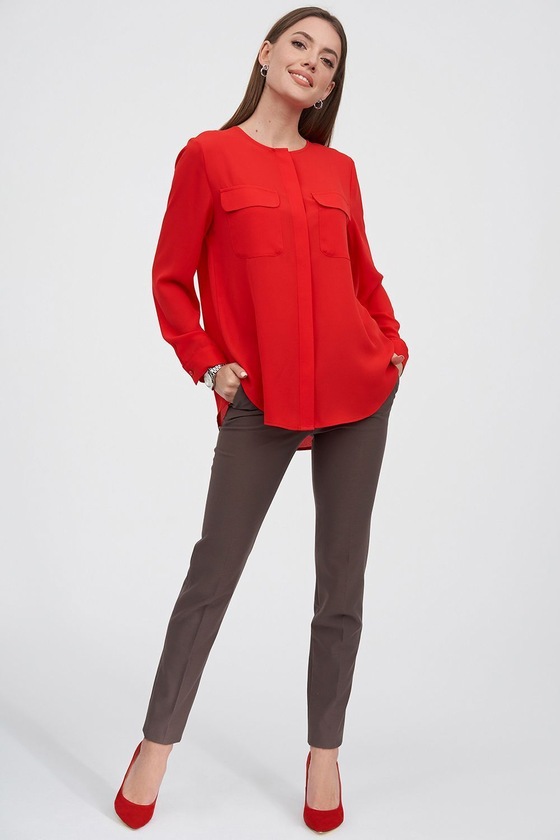 Шифоновая блуза красного цвета 2 - интернет-магазин Natali Bolgar