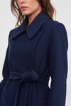 Классическое двубортное пальто синего цвета  3 - интернет-магазин Natali Bolgar