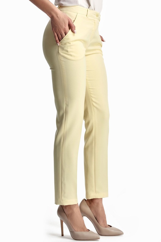 Укороченные брюки лимонного цвета 1 - интернет-магазин Natali Bolgar