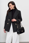 Чорне вкорочене пальто 2 - интернет-магазин Natali Bolgar