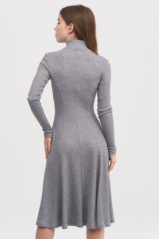 Трикотажное платье серого цвета 2 - интернет-магазин Natali Bolgar