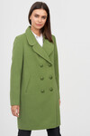 Двубортное пальто зеленого цвета 1 - интернет-магазин Natali Bolgar