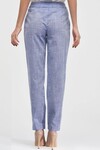 Льняные брюки голубого цвета 2 - интернет-магазин Natali Bolgar