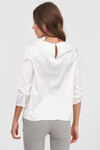 Блуза белого цвета с защипами 1 - интернет-магазин Natali Bolgar