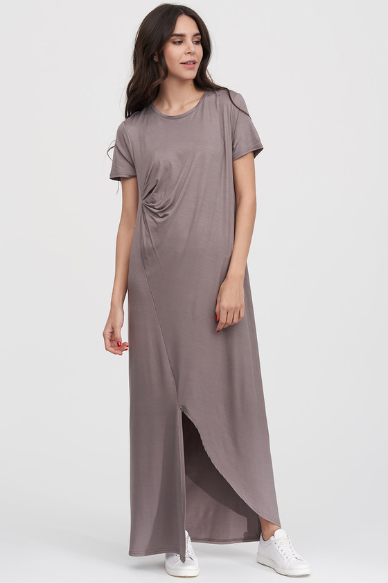 Платье-футболка цвета мокко 3 - интернет-магазин Natali Bolgar