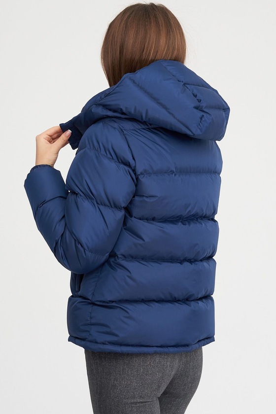 Куртка с капюшоном синего цвета 4 - интернет-магазин Natali Bolgar
