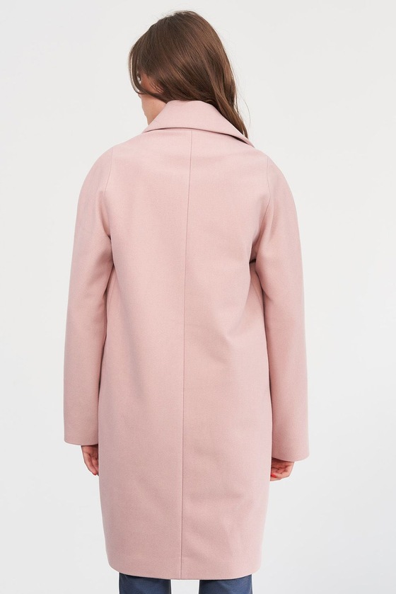 Двубортное пальто пудрового цвета 2 - интернет-магазин Natali Bolgar