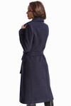 Двубортное пальто темно-синего цвета 1 - интернет-магазин Natali Bolgar