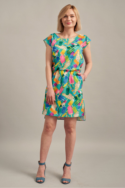 Платье с принтом с асимметричным низом   – Natali Bolgar