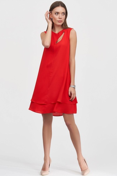 Платье А-силуэта красного цвета  – Natali Bolgar