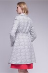 Пальто-редингот с черно-белым принтом 1 - интернет-магазин Natali Bolgar
