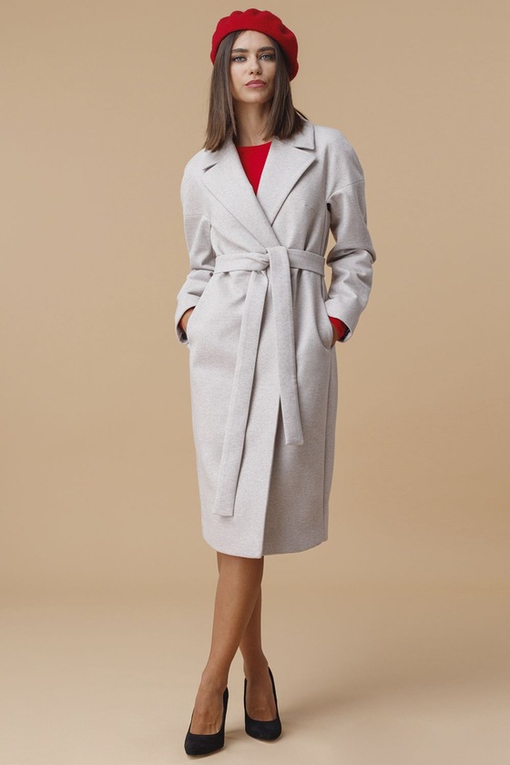 Пальто-халат бежевого цвета - интернет-магазин Natali Bolgar