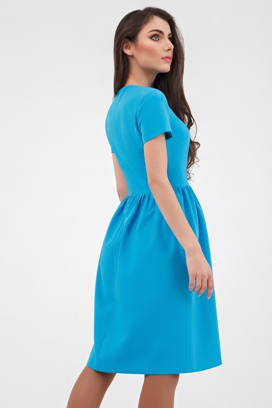 Женственное платье лазурно-голубого оттенка 1 - интернет-магазин Natali Bolgar