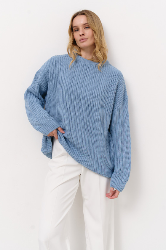 Блакитний светр у стилі oversize 5 - интернет-магазин Natali Bolgar