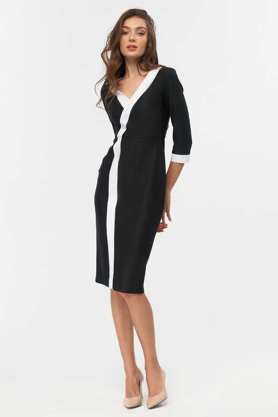  Сукня чорного кольору з контрастним оздобленням - интернет-магазин Natali Bolgar