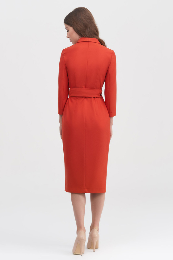 Платье кораллового цвета на запах 2 - интернет-магазин Natali Bolgar