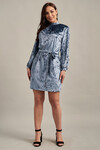 Бархатное платье голубого цвета 3 - интернет-магазин Natali Bolgar