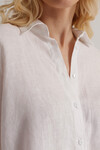 Льняная рубашка белого цвета 2 - интернет-магазин Natali Bolgar