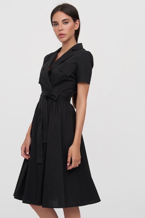 Платье-рубашка черного цвета 3 - интернет-магазин Natali Bolgar