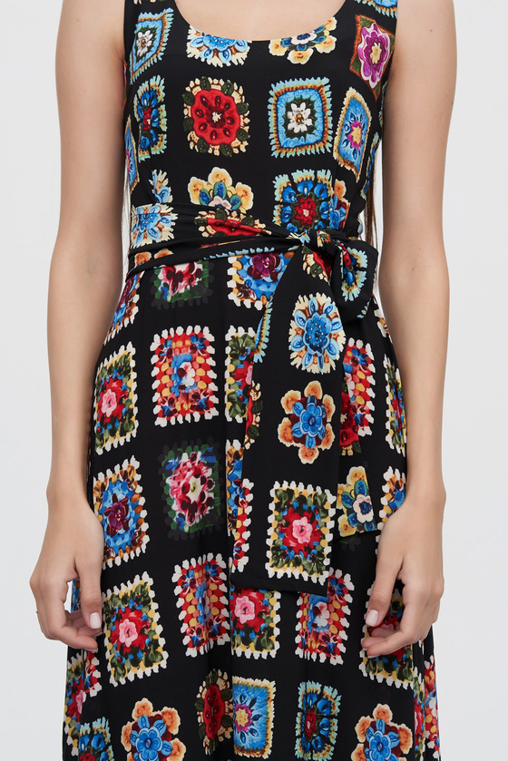 Длинное платье с ярким принтом 4 - интернет-магазин Natali Bolgar