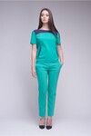 Блуза м'ятного кольору з контрастною вставкою 2 - интернет-магазин Natali Bolgar