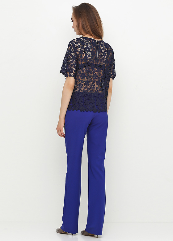 Демисезонные брюки синего цвета  1 - интернет-магазин Natali Bolgar