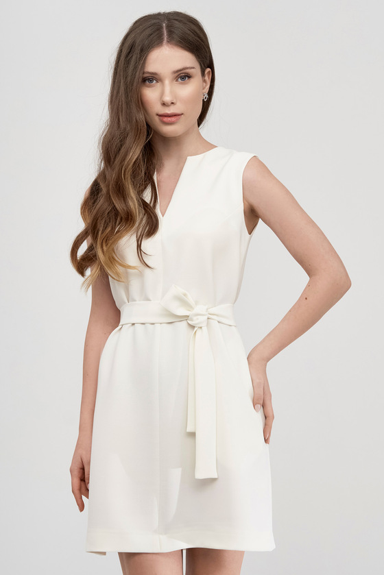 Платье-трапеция белого цвета 2 - интернет-магазин Natali Bolgar