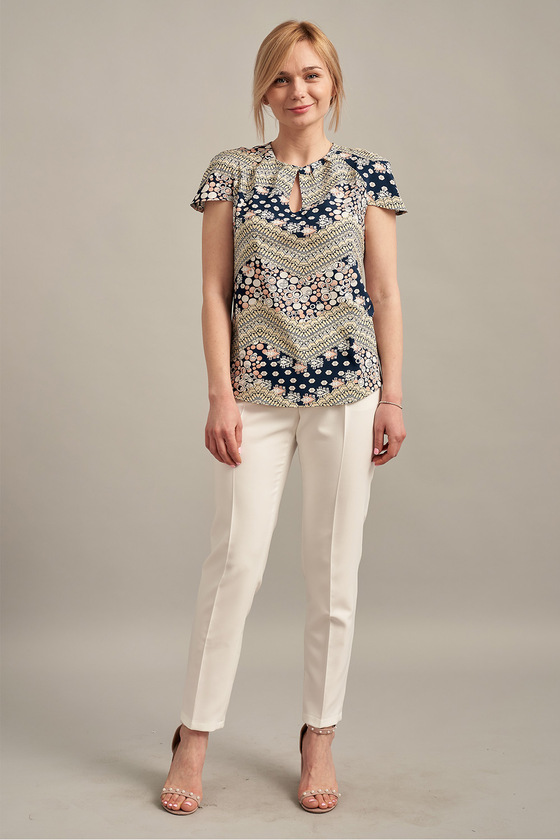 Блуза с короткими рукавами с принтом  2 - интернет-магазин Natali Bolgar