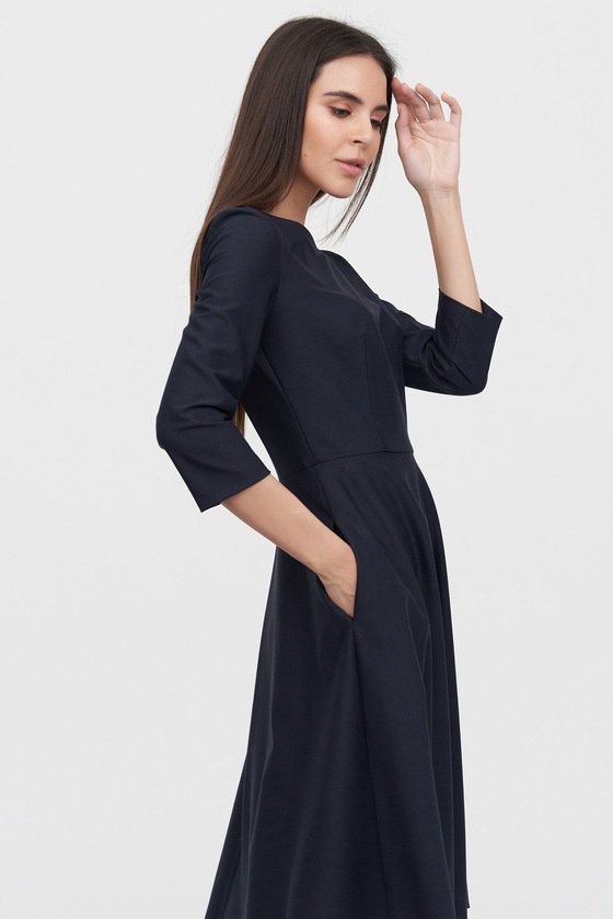 Платье миди темно-синего цвета 2 - интернет-магазин Natali Bolgar