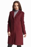 Прямое пальто бордового цвета 3 - интернет-магазин Natali Bolgar