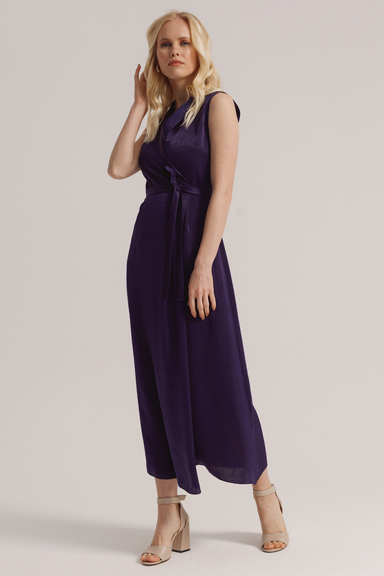 Платье фиолетового цвета на запах  - интернет-магазин Natali Bolgar