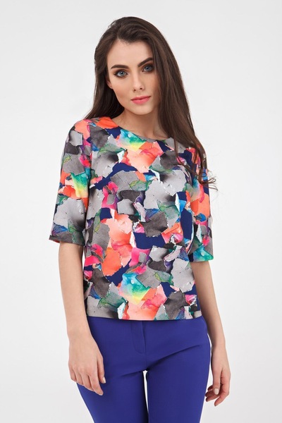 Лаконичная блуза с абстрактным принтом  – Natali Bolgar