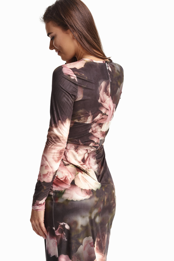 Длинное платье с принтом 1 - интернет-магазин Natali Bolgar