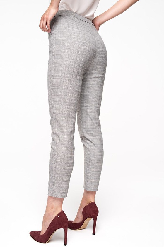 Базовые брюки серого цвета в клетку 3 - интернет-магазин Natali Bolgar
