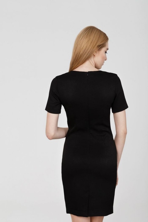 Платье-футляр с короткими рукавами черного цвета 3 - интернет-магазин Natali Bolgar