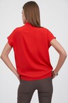 Блуза на запах красного цвета 1 - интернет-магазин Natali Bolgar