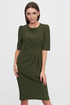 Сукня зеленого кольору із драпіровкою 2 - интернет-магазин Natali Bolgar