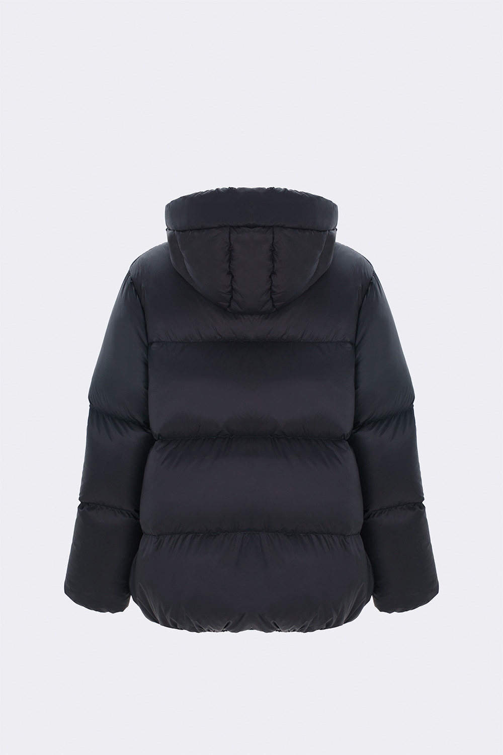Чорна пухова куртка premium oversize 2
