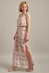 Платье в пол с нежным цветочным принтом без рукавов - интернет-магазин Natali Bolgar