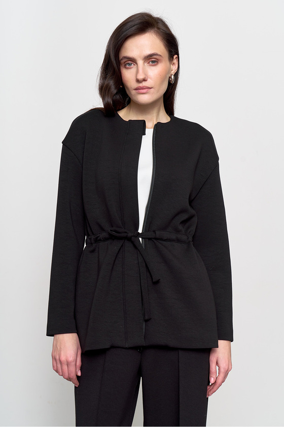 Трикотажна куртка чорного кольору - интернет-магазин Natali Bolgar
