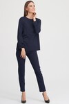 Укороченные брюки темно-синего цвета - интернет-магазин Natali Bolgar