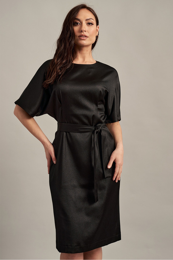 Платье чёрного цвета с поясом 6 - интернет-магазин Natali Bolgar