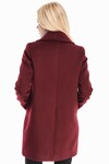 Двубортное пальто бордового цвета 2 - интернет-магазин Natali Bolgar