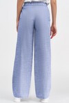 Широкие льняные брюки голубого цвета 2 - интернет-магазин Natali Bolgar