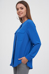 Шифоновая блуза синего цвета 2 - интернет-магазин Natali Bolgar
