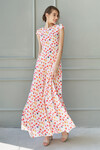 Платье в пол с абстрактным принтом - интернет-магазин Natali Bolgar
