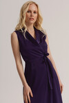Платье фиолетового цвета на запах  2 - интернет-магазин Natali Bolgar