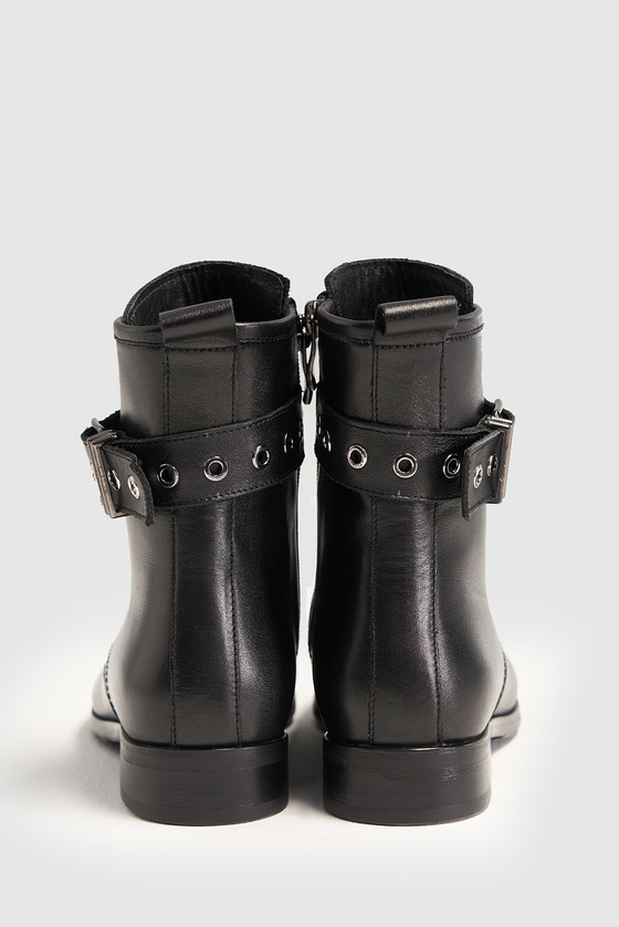 Ботинки из кожи черного цвета 4 - интернет-магазин Natali Bolgar