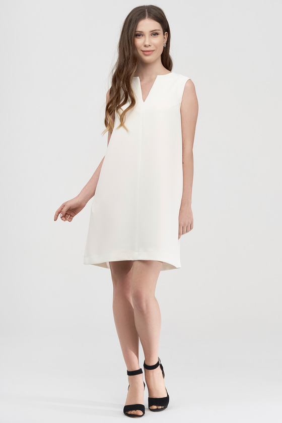 Платье-трапеция белого цвета 4 - интернет-магазин Natali Bolgar